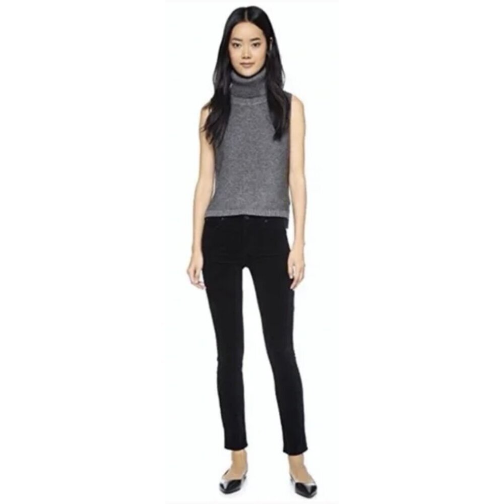 MOTHER The Charmer in My Life As A Snow Bunny Black Velvet Pants - Size 31